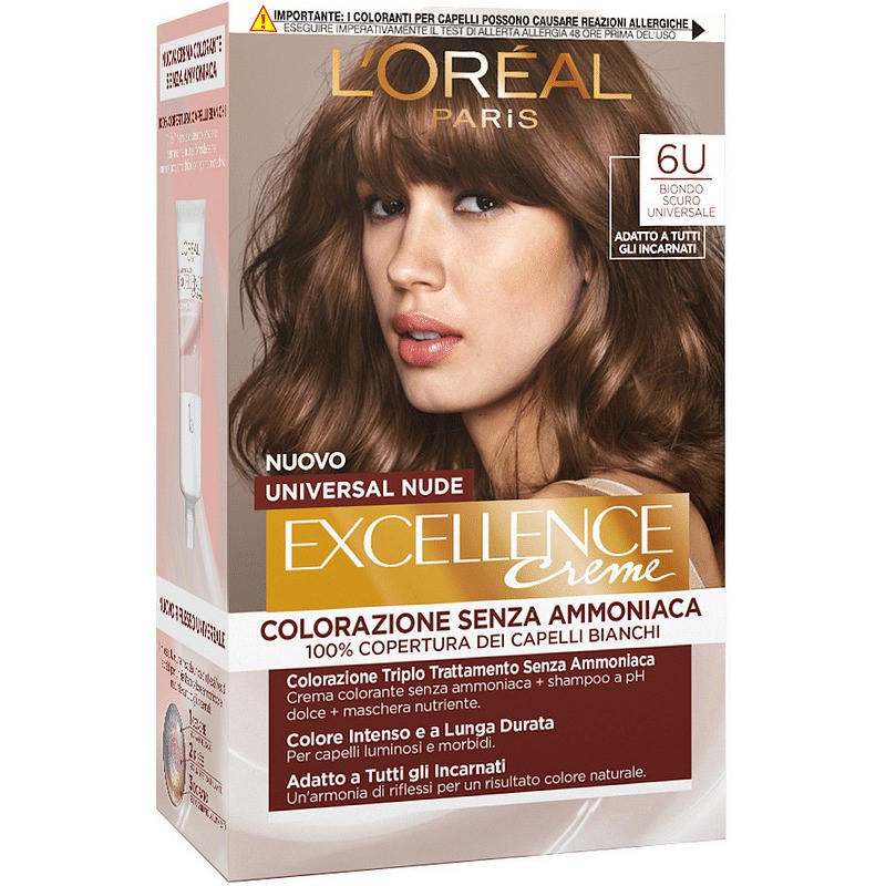 L’oreal excellance creme 6u biondo scuro uni no ammonia