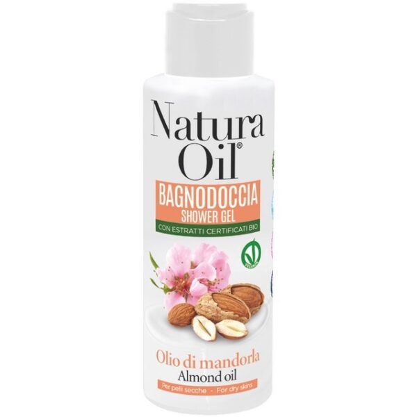 59BC24410EFF6B6115F867496220347B_ Natura oil bagnodoccia olio di mandorla 100 ml