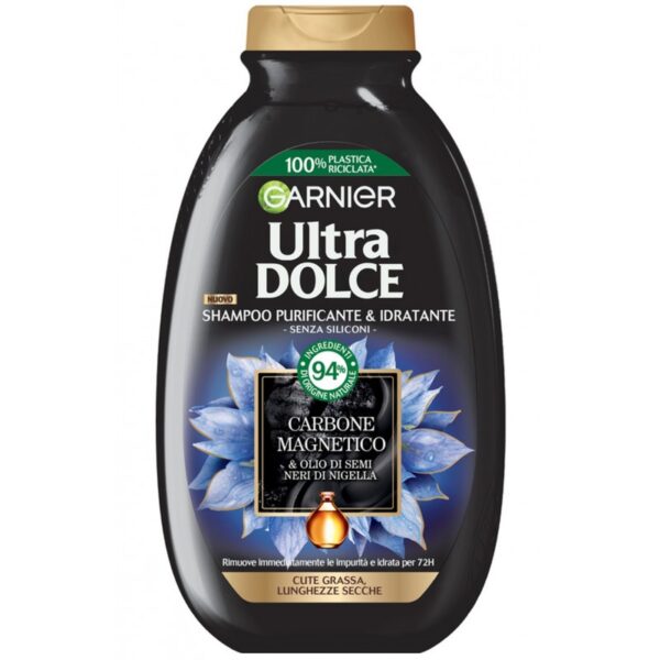 Garnier ultra dolce shampoo purif. carbone magnetico 400 ml