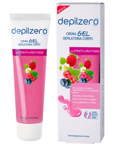 Depilzero crema gel depilatoria corpo frutti rossi