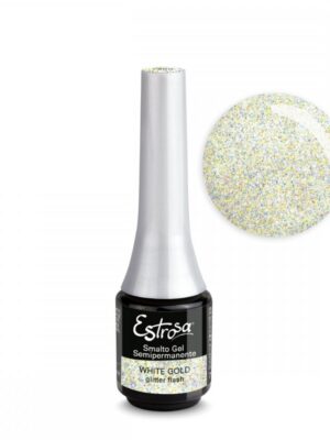 Estrosa smalto gel whithe glitter