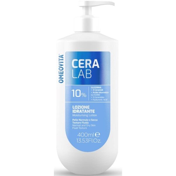 Ceralab lozione idratante viso e corpo acido ialuronico + 3