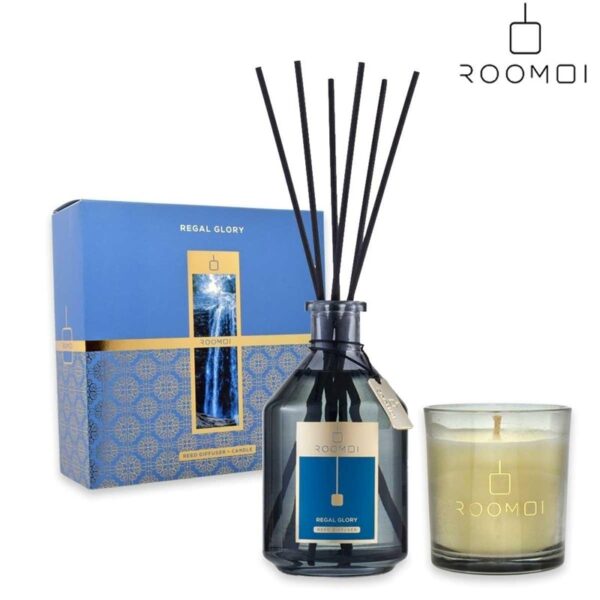 0C667B6866DD737662EFE27F70CAF3F8_ Roomoi coffret reed diffuser + candle regal glory