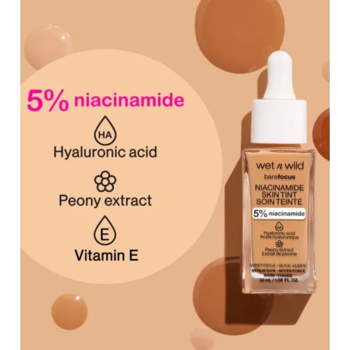 Wet n wild bare focus niacinamide skin tint fair beige