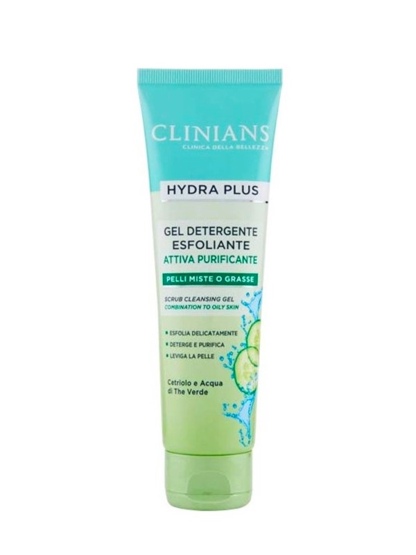 C47E890718C6A7F19DF44976EA68DB59_ Clinians hydra plus gel detergente esfoliante 150 ml