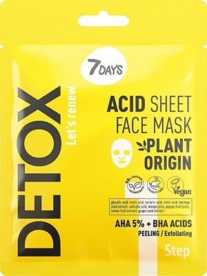5E16E4BD2C023330E0A556C913A34809_ 7days detox maschera in tessuto esfoliante con acidi aha (5%