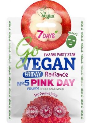 B913BA16C338C1DDB8901D537B289044_ 7days maschera viso in tessuto friday pink day fruity for th