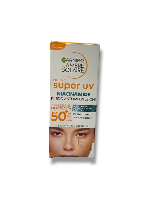 Garnier super uv niacinamide anti-imperffezioni 50+ ml40