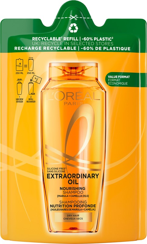 L'oreal elvive oil shampoo refill 250ml
