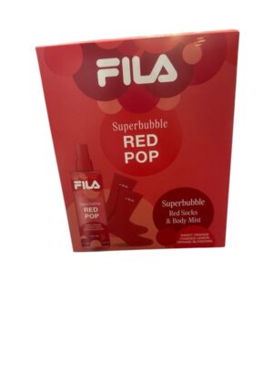 Fila body mist superbubble red pop 250 ml + red socks