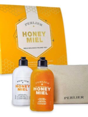 683DAF4B0D454766706D25B15302448A_ Perlier honey miel doccia crema + latte corpo + pochette