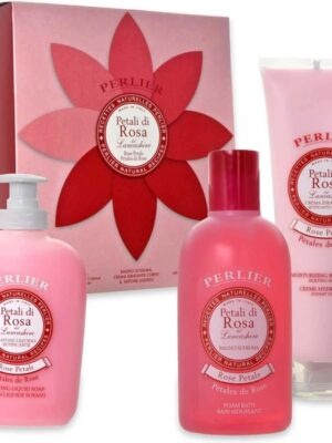 86DB6F25AC2CE36E7DEFEDA65A1AFE88_ Perlier petali di rosa bagnoschiuma+sapone+crema corpo