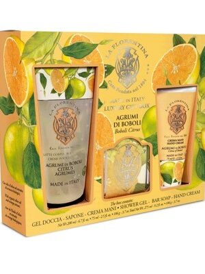 1F5B45694AF41E6A51AC520CCCD7B9C4_ La florentina agrumi box sapone-crema mani-shower 200ml