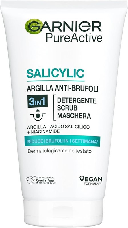 3C8B92D8B81FA56A0EFFC2B69C1E73E3_ Garnier pure 3 in 1 argilla detergente scrub maschera 150 ml