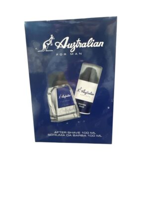 537C7D99973A119B744C71AC14FED830_ Australian blu box aftershave 100 ml + schiuma da barba