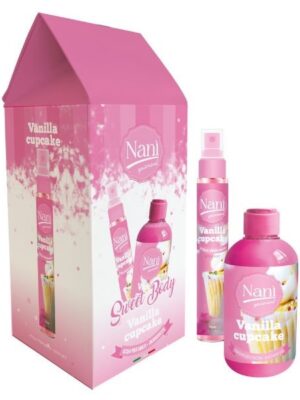 56FB3C1AEC3D5E083F0053636C8234C5_ NanÌ acqua profumata 75ml + bagnodoccia 300ml vanilla cupcak