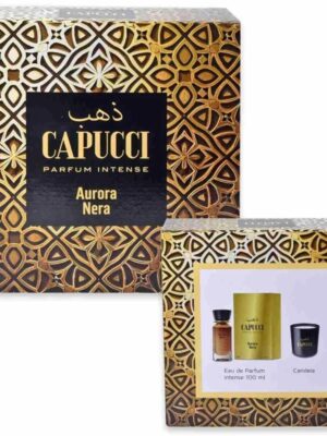 691021E59D82B2208591327FD52A2D0B_ Capucci parfum intense box aurora nera edp 100ml + candela