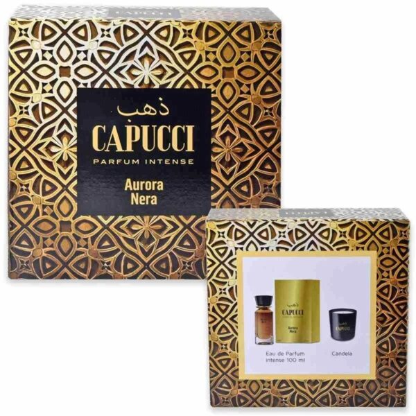 691021E59D82B2208591327FD52A2D0B_ Capucci parfum intense box aurora nera edp 100ml + candela