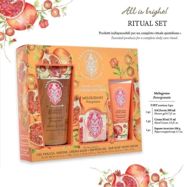 7222BC42060BE745D066CA8D051500EA_ La florentina melograno box sapone-crema mani-s/g 200ml