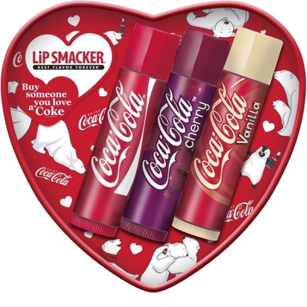 7B06B2DBE651F11792AE42A17154C299_ Markwins coke 3pc heart lip balm tin - trio