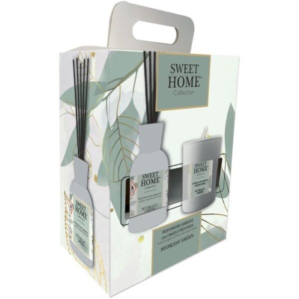 CF6F21FCFC674CE36AA2CCB77E13100E_ Sweet prof. ambiente 100 ml + candela moonlight garden