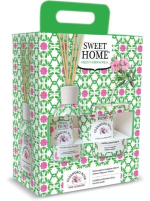 DA31703058D99CA8915E174717BA9A55_ Sweet prof. ambiente 100 ml + candela oleandro rosa