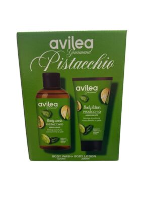 06BF31CAA7DC113DBF056DB07E16498A_ Avilea sensoriale box pistacchio bagno 500ml+body lot.200ml