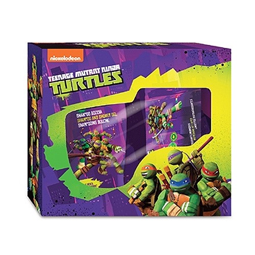 Turtles ninja confezione shampoo doccia 250 ml + salviettine
