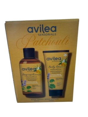 8340AA0A3BE9D6DF3CC35BF4FF9E4682_ Avilea sensoriale box patchouli bagno 500ml+body lot.200ml
