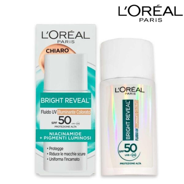L'oreal bright reveal spf50 chiaro 50ml