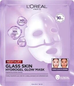 L'oreal revitalift glass skin hydrogel glow mask