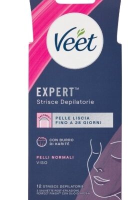 Veet expert strisce viso pelli normali 12pz