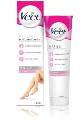 Veet pure crema depilatoria pelli normali 200 ml