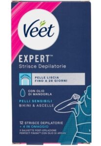 Veet expert strisce depilatorie ascelle e bikini p. se 12pz