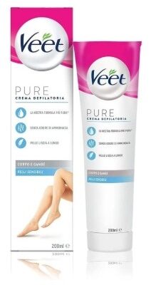 Veet pure crema depilatoria pelli sensibili 200 ml