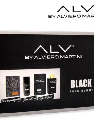 0C4D5733A5AB79E3CF05FCB9B4BCBC6F_ Alviero martini black edp 100 ml+deo 150 ml + porta passapor