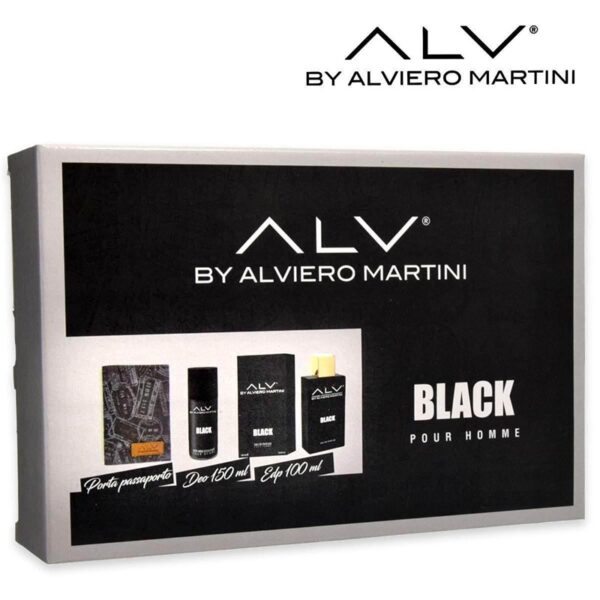 0C4D5733A5AB79E3CF05FCB9B4BCBC6F_ Alviero martini black edp 100 ml+deo 150 ml + porta passapor