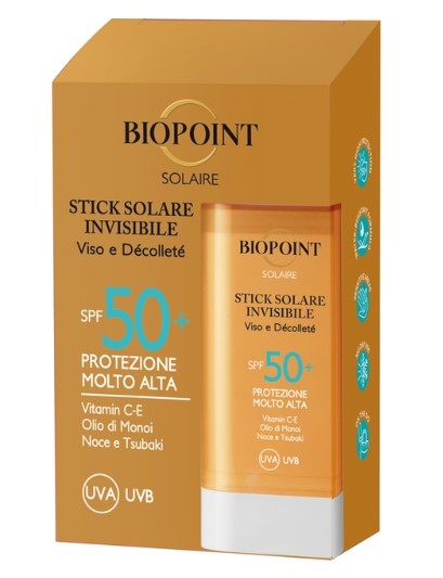 Biopoint stick solare invisibile viso e dec. spf50+ 50ml