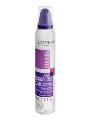 807EA47BB027916D54F07C82E313E64F_ L'oreal studio line silk&gloss volume mousse 150 ml