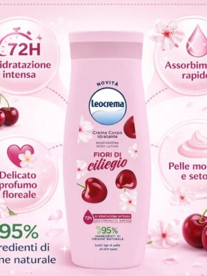 Leocrema crema corpo idratante fiori di ciliegio 250 ml