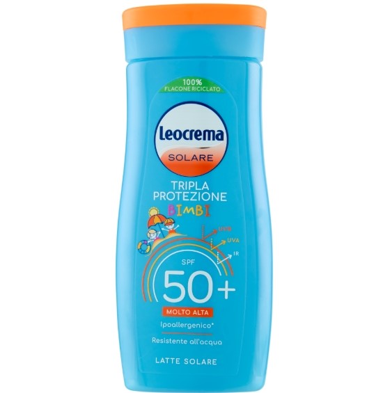 4075C68FB8590081E0469833AFB2462B_ Leocrema tripla prot bimbi latte solare 50+ ml200