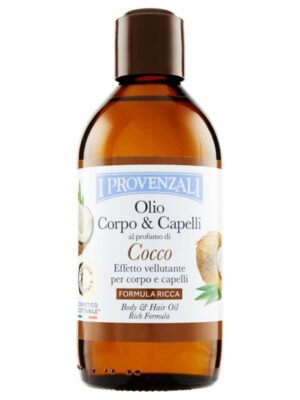 02D9293673175CA3C26622C70603A53E_ I provenzali olio corpo e capelli prof cocco 200 ml