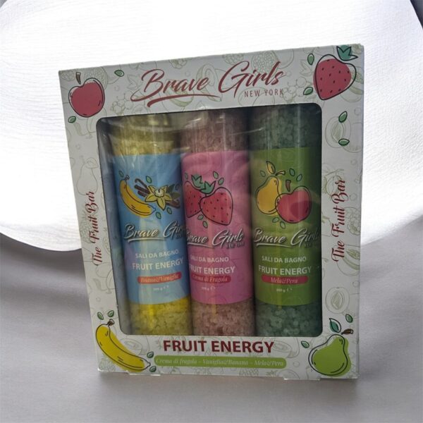 Brave girls coffret fruit energy 3pz sali da bagno 300gr