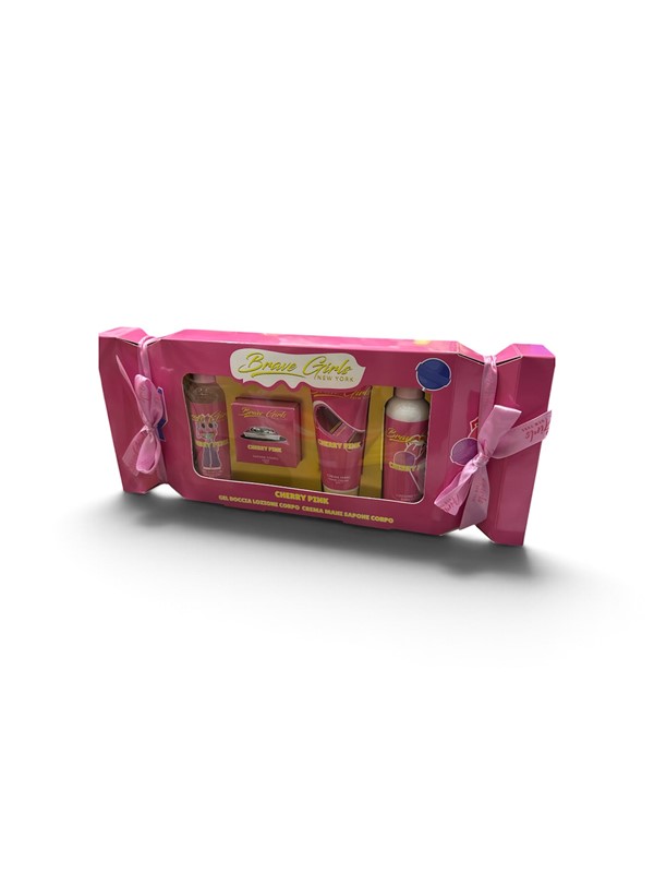 Brave girls coffret cherry pink caramella 4pz s/g+b/l+crem