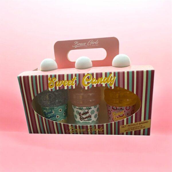 Brave girls coffret sweet candy 3pz bagnoschiuma+gel doccia+