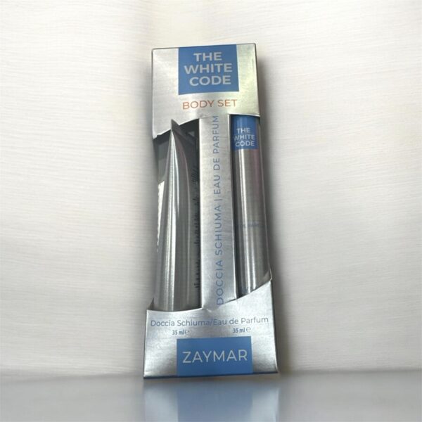 4F6391F9F146C2ECAEC49B0811FC75DE_ Zaymar coffret the white code mini to go edp 35ml + s/g 35ml