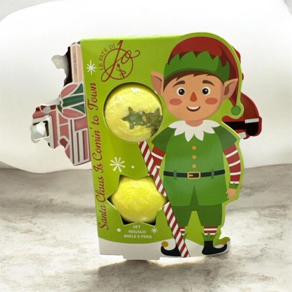 55264EB83EBE50248EA304D42A5BA430_ Le fate di jo santa claus elfo 2 bombe da bagno da 50gr