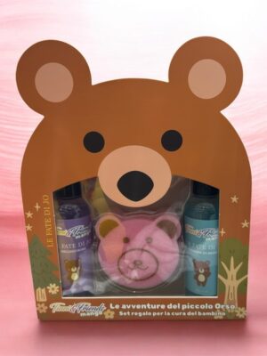 Le fate di jo coffret orso docciaschiuma+schiuma bagno+spugn