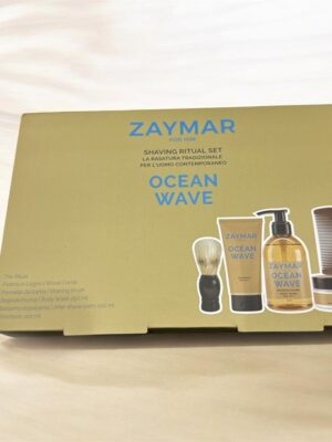 Zaymar coffret ocean wave 5pz pennello barb+pettine+s/g+sh.